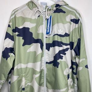 adidas originals Camo Windbreaker Jacket Size L NWT*